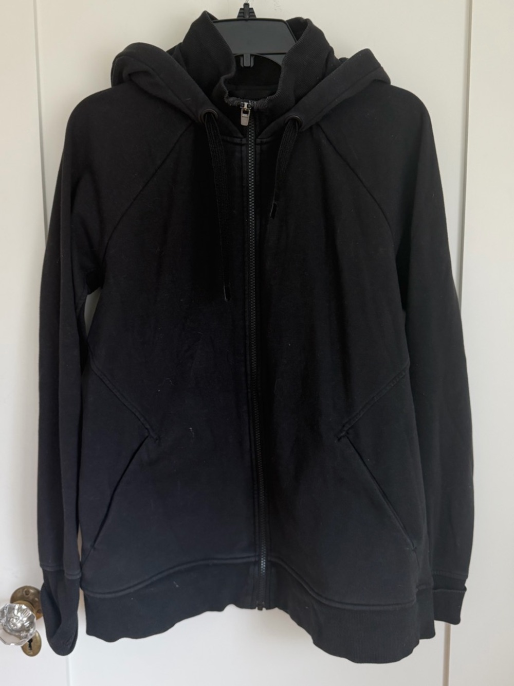 Athleta Triumph Black Full-Zip Scuba Style Hoodie large tall LT - Picture 2 of 8